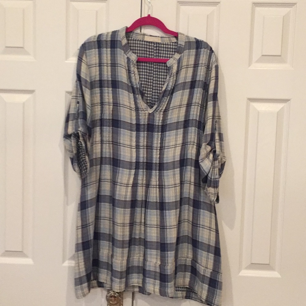 Pleated Plaid Dress